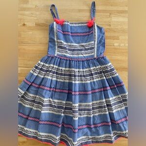Boden Blue and Pink Girls Dress, size 9-10